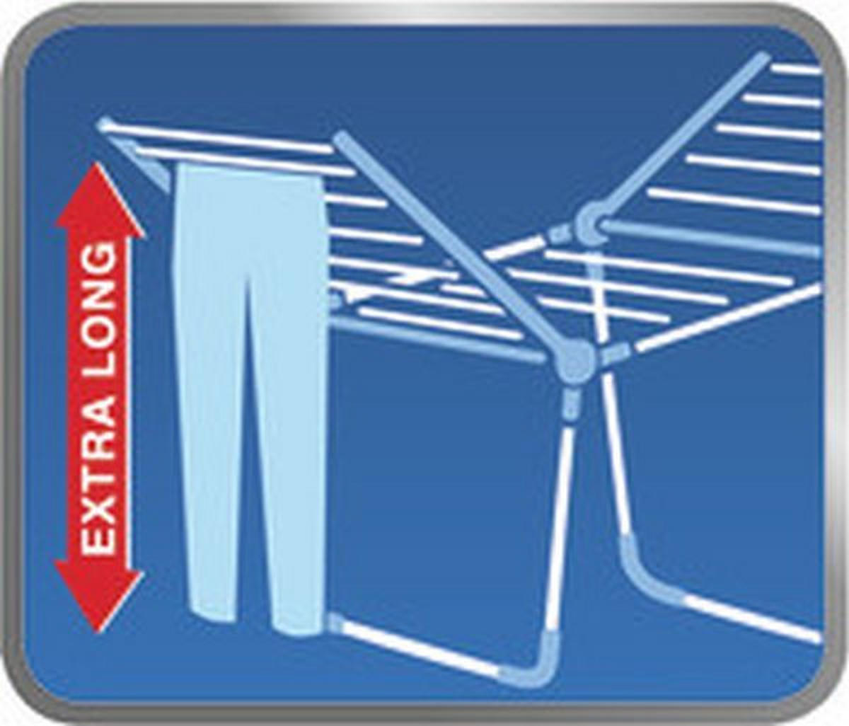 USCĂTOR DE RUFE VERTICAL - albastru/alb, Basics, plastic (87/157/66cm) - Leifheit