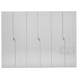 DREHTÜRENSCHRANK 300/223/62 cm 6-türig Weiß Hochglanz  - Weiß Hochglanz/Schwarz, Design, Holzwerkstoff/Metall (300/223/62cm) - Novel