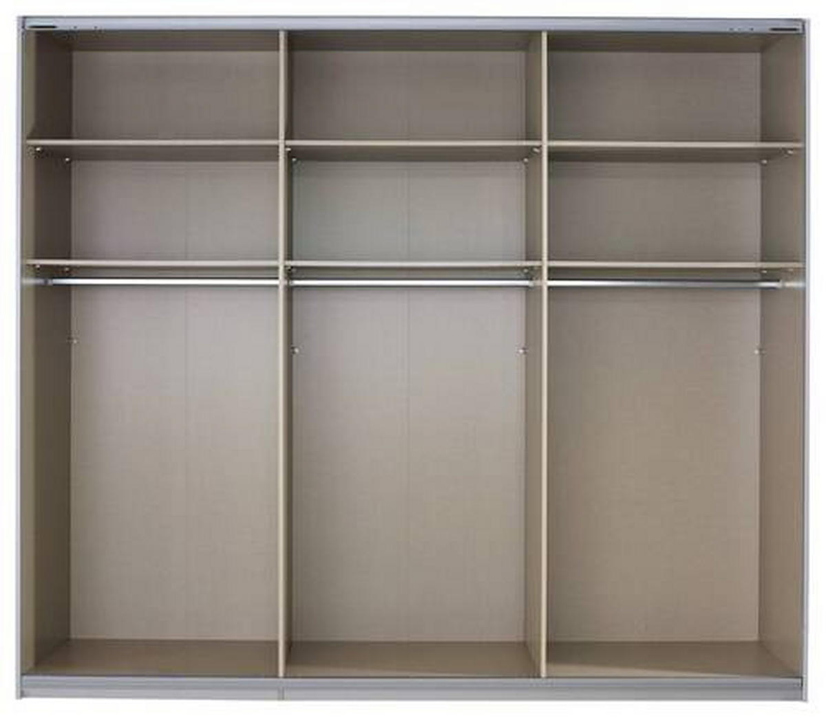 FÜGGESZTETT TOLÓAJTÓS SZEKRÉN fehér  - alumínium színű/fehér, Modern, faalapú anyag/fém (271/230/62cm) - Rauch Möbel