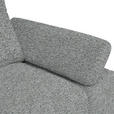 ECKSOFA in Chenille, Flachgewebe Pastellblau  - Pastellblau/Schwarz, Design, Textil/Metall (165/318cm) - Xora