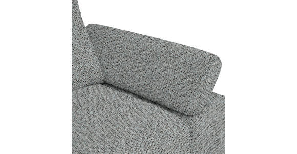 ECKSOFA in Chenille, Flachgewebe Pastellblau  - Pastellblau/Schwarz, Design, Textil/Metall (165/318cm) - Xora