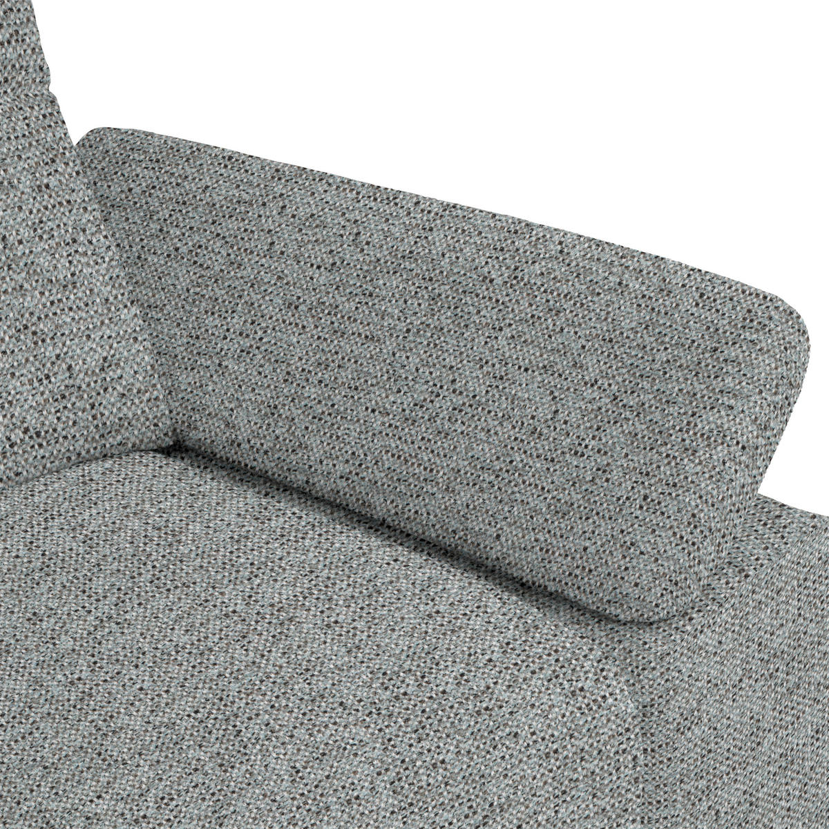 ECKSOFA in Flachgewebe, Chenille Pastellblau  - Pastellblau/Schwarz, Design, Textil/Metall (165/318cm) - Xora