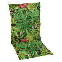 SESSELAUFLAGE in Grün, Dunkelgrün, Hellgrün Floral  - Dunkelgrün/Hellgrün, Design, Textil (50/7/108cm)