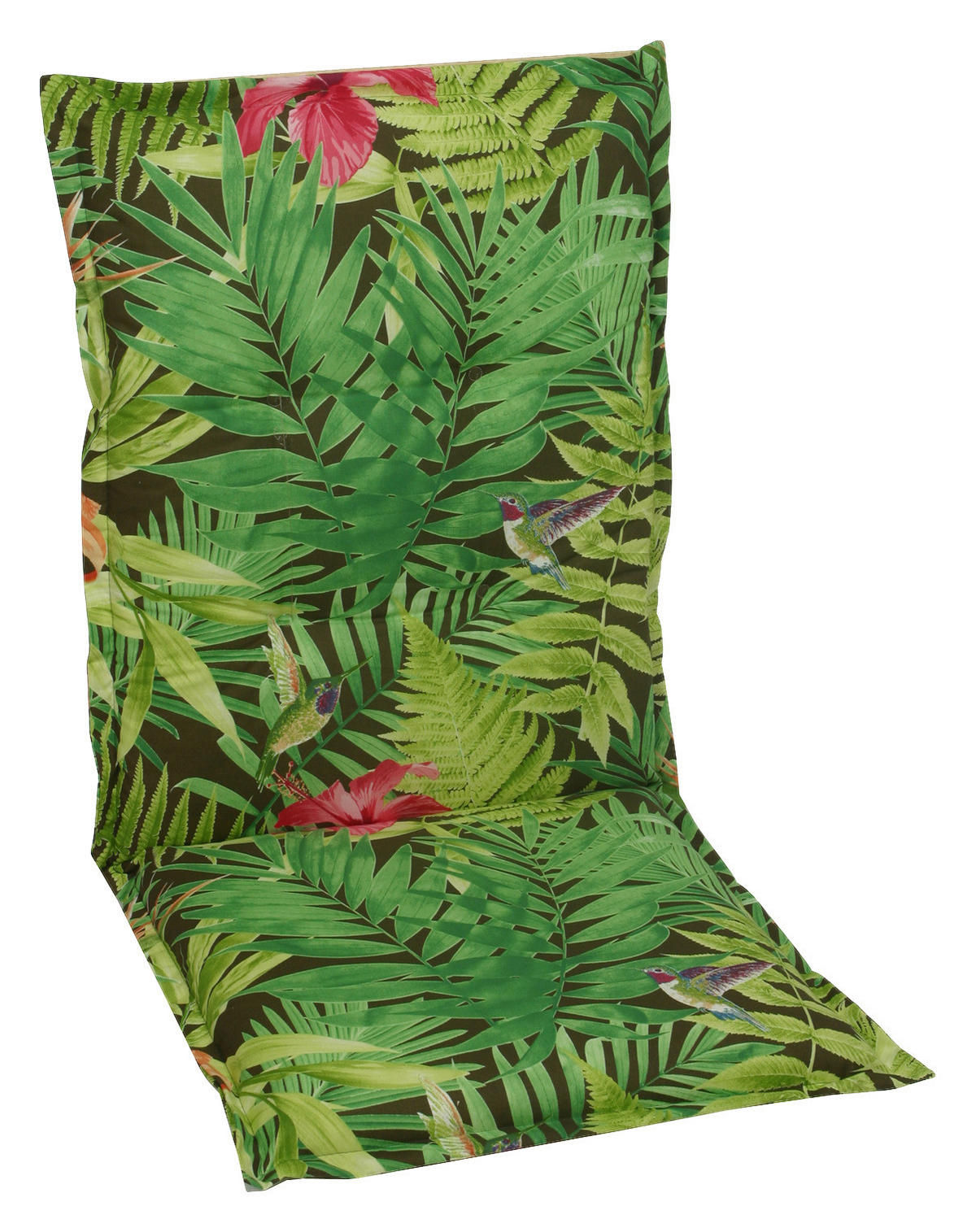 SESSELAUFLAGE in Grün, Dunkelgrün, Hellgrün Floral  - Dunkelgrün/Hellgrün, Design, Textil (50/7/108cm)