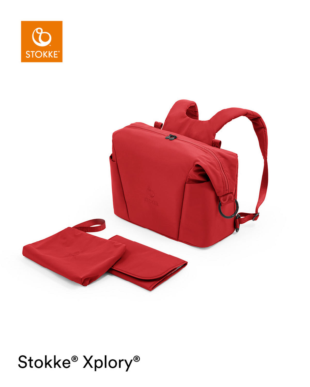 WICKELTASCHE Xplory X  - Rot, Basics, Kunststoff/Textil (40/30/17cm) - Stokke