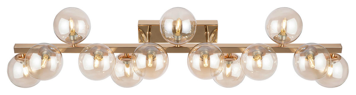 WANDLEUCHTE 95/22/22 cm   - Goldfarben, Trend, Glas/Metall (95/22/22cm) - MAYTONI
