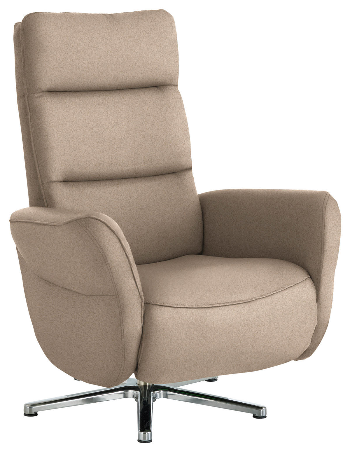 RELAXSESSEL in Textil Beige  - Chromfarben/Beige, Design, Textil/Metall (78/113/83cm) - Beldomo Speed