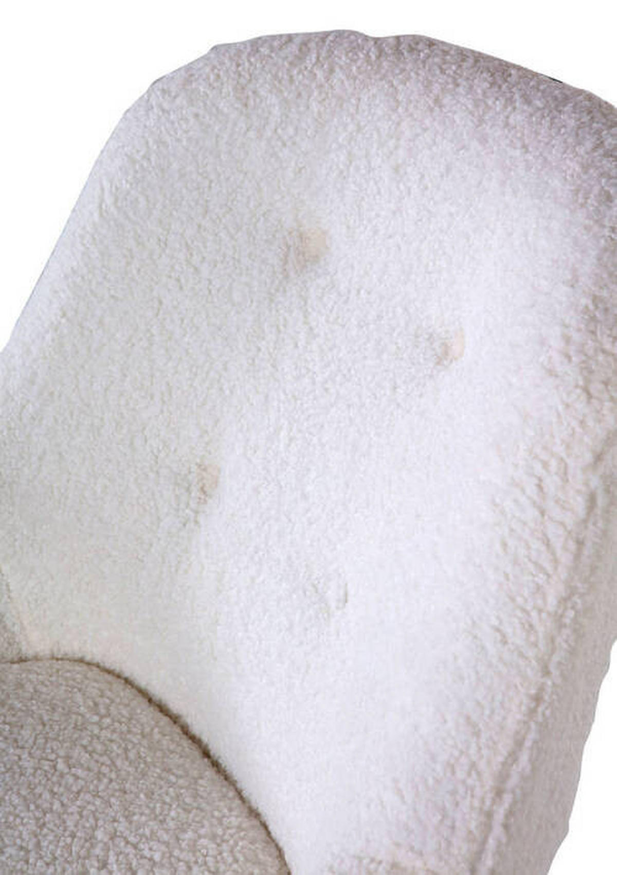 SESSEL in Bouclé Weiß  - Weiß, Design, Holz/Textil (75/95/85cm) - Lomoco