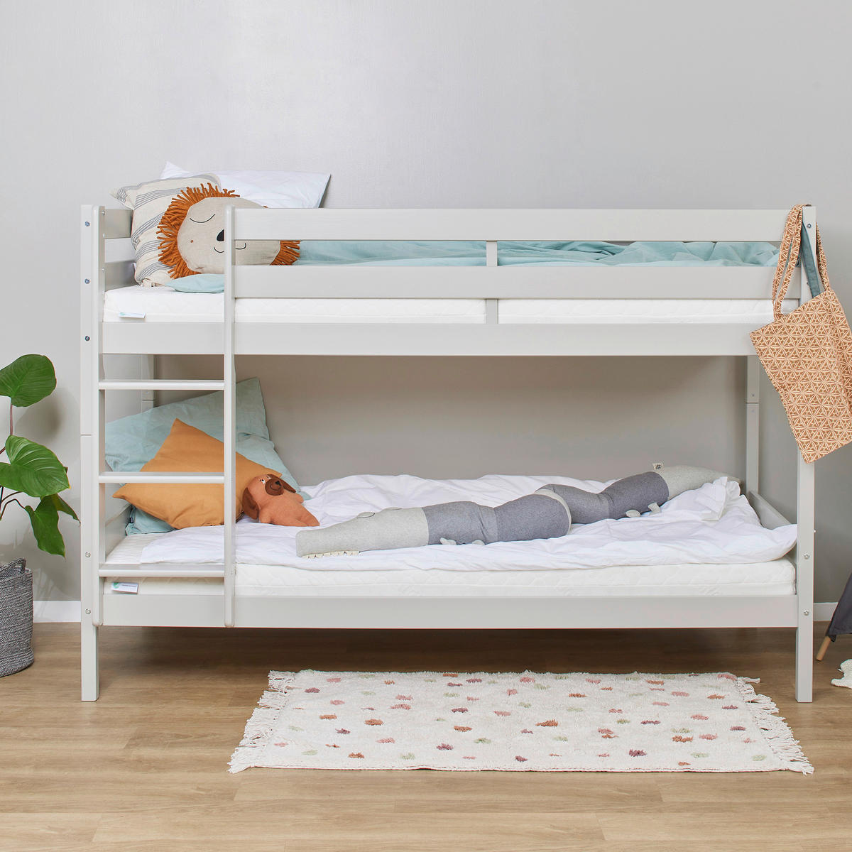 ETAGENBETT - Naturfarben/Grau, MODERN, Holz (90/200cm) - MID.YOU