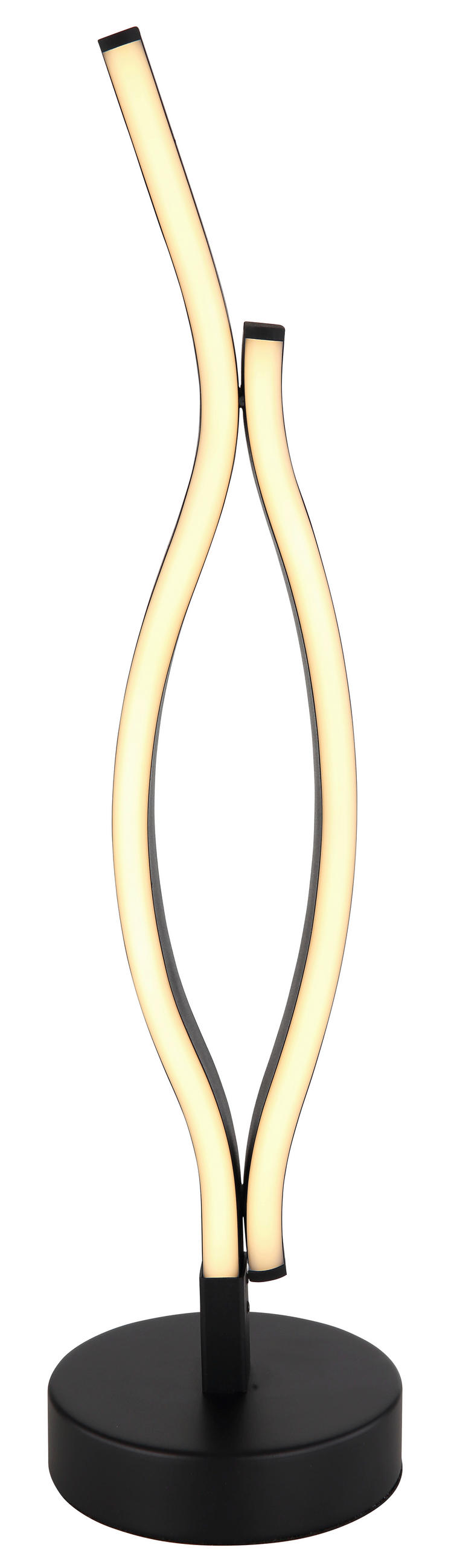 LED-TISCHLEUCHTE 12/47 cm   - Schwarz/Weiß, Design, Kunststoff/Metall (12/47cm) - Globo