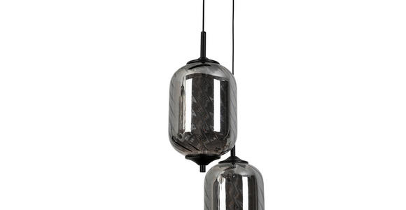 LED-HÄNGELEUCHTE 73/23/120 cm - Chromfarben/Schwarz, Design, Glas/Metall (73/23/120cm) - Novel