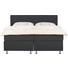 BOXSPRINGBETT 160/200 cm INKL. Matratze, Topper - Chromfarben/Schwarz, KONVENTIONELL, Leder/Textil (160/200cm) - Esposa