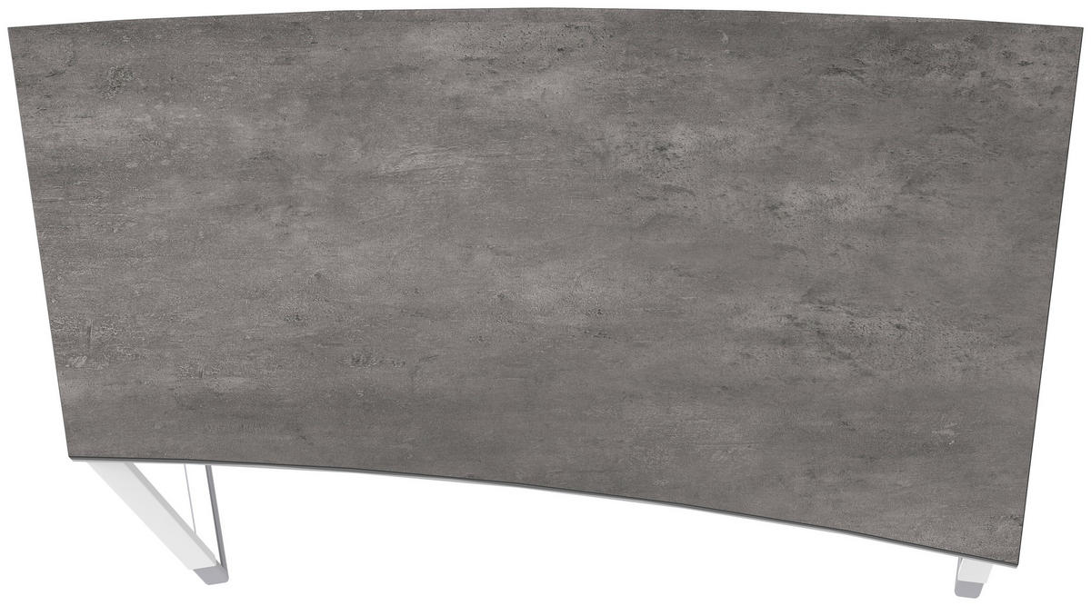 SCHREIBTISCH 200/100/68-82 cm  in Grau, Weiß, Alufarben  - Alufarben/Weiß, Design, Holzwerkstoff/Metall (200/100/68-82cm) - Moderano