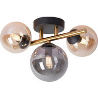 LED-WANDLEUCHTE 28/21/19 cm   - Goldfarben/Bernsteinfarben, LIFESTYLE, Glas/Metall (28/21/19cm) - Dieter Knoll
