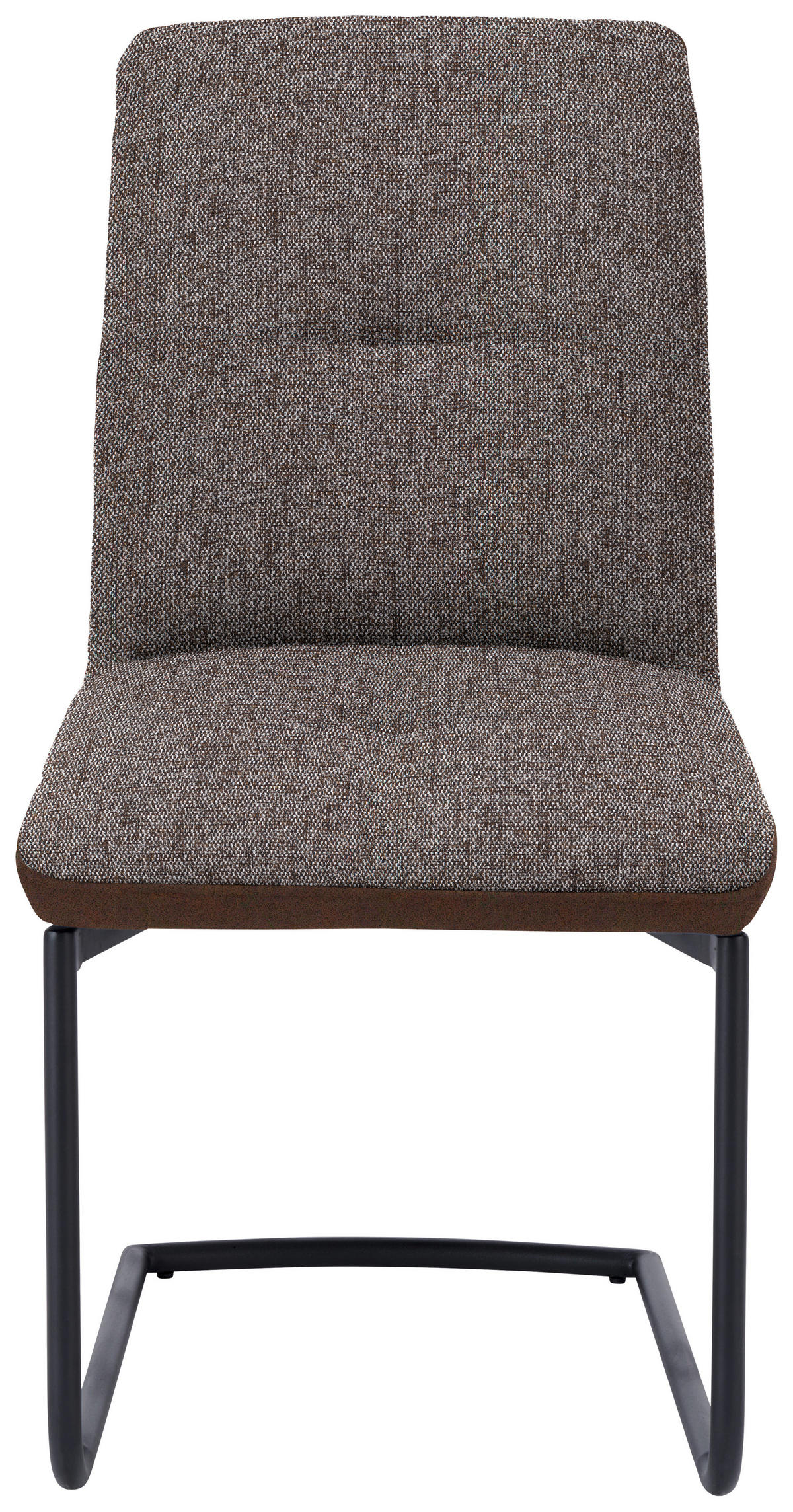 SCHWINGSTUHL  in Stahl Flachgewebe  - Schwarz/Braun, Design, Textil/Metall (48/91/62cm) - Dieter Knoll