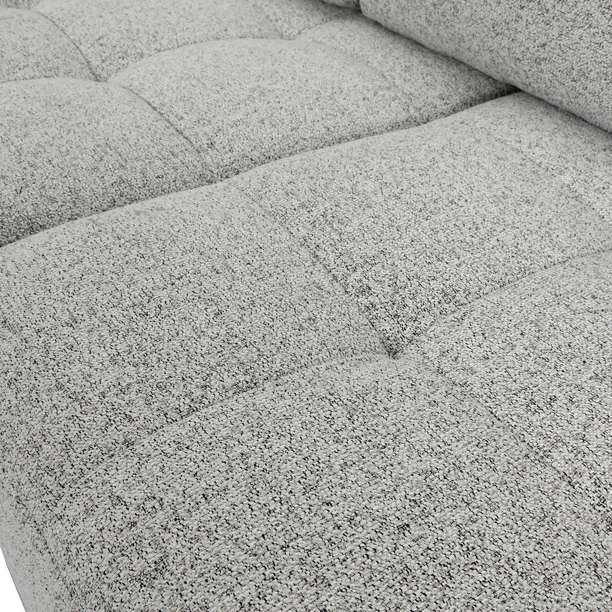 Ecksofa mit Funktion Greige Flachgewebe Zierkissen, Rückenkissen, Bettkasten, Schlaffunktion, Rücken echt, Liegefläche im Originalstoff  - Greige/Schwarz, KONVENTIONELL, Kunststoff/Textil (190/277cm) - Carryhome