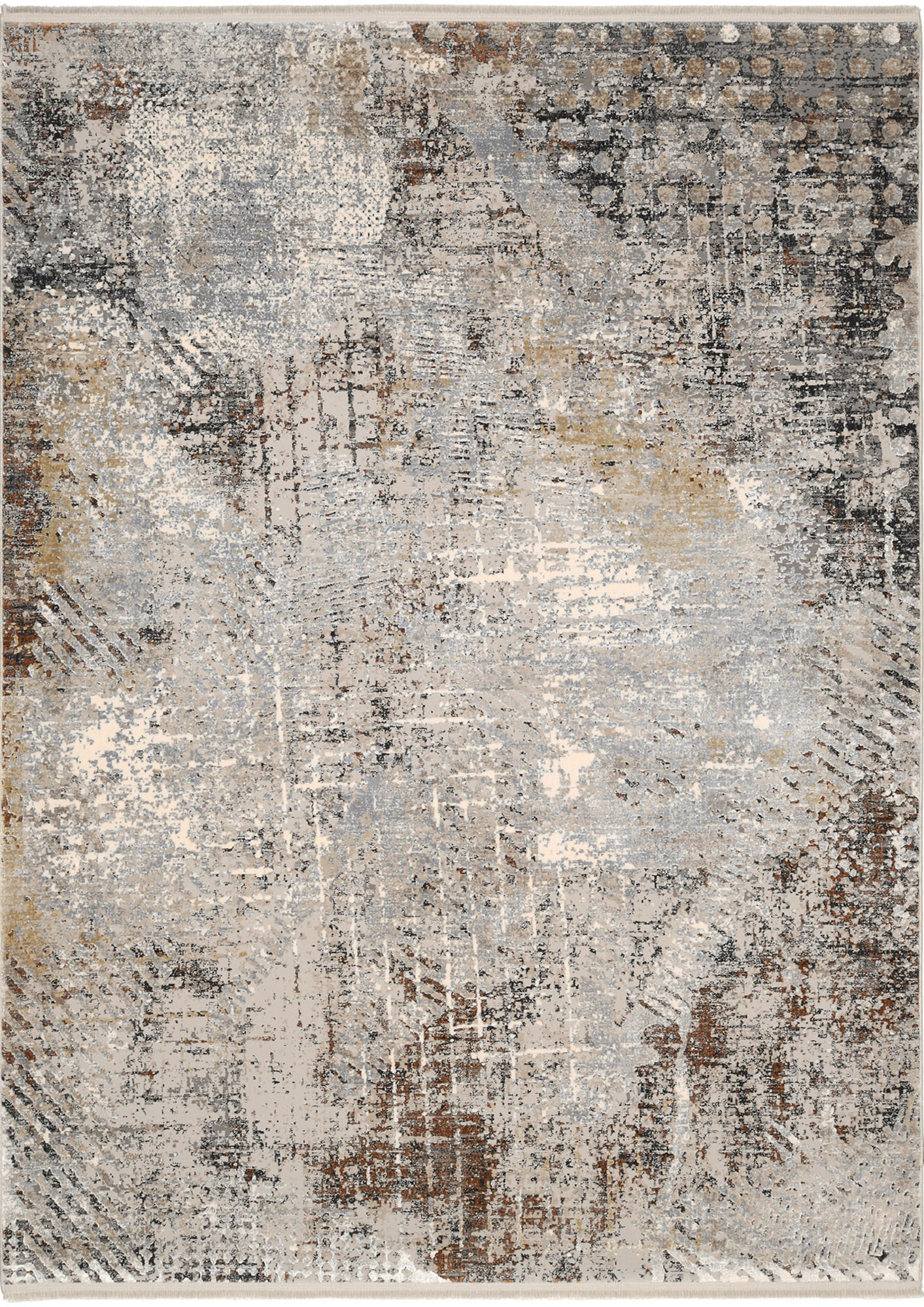 WEBTEPPICH 240/340 cm NEVADA Braun, Grau, Beige  - Beige/Braun, Design, Textil (240/340cm) - Musterring