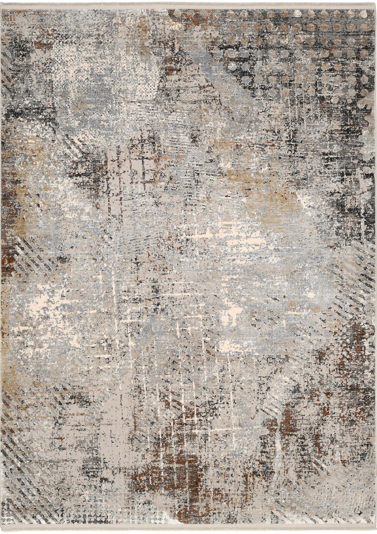 WEBTEPPICH 160/230 cm NEVADA Braun, Grau, Beige  - Beige/Braun, Design, Textil (160/230cm) - Musterring