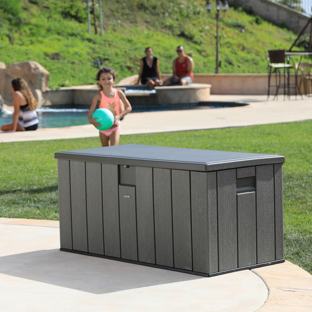 KISSENBOX 151/69/72 cm  - Grau, Basics, Kunststoff (151/69/72cm) - Ambia Garden