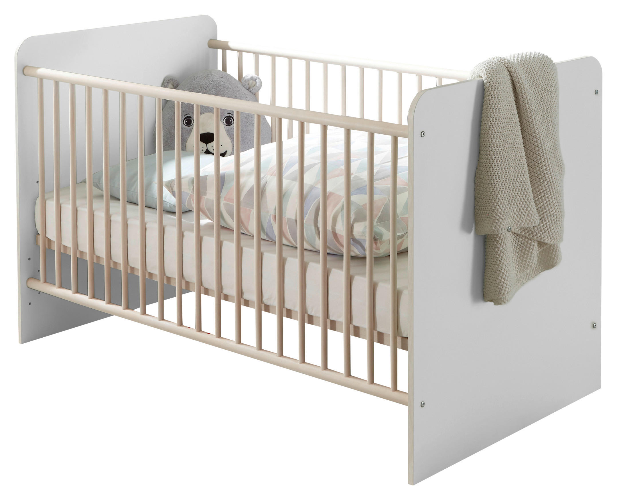 GITTERBETT 70/140 cm - Birnbaumfarben/Weiß, MODERN, Holz/Holzwerkstoff (70/140cm) - MID.YOU