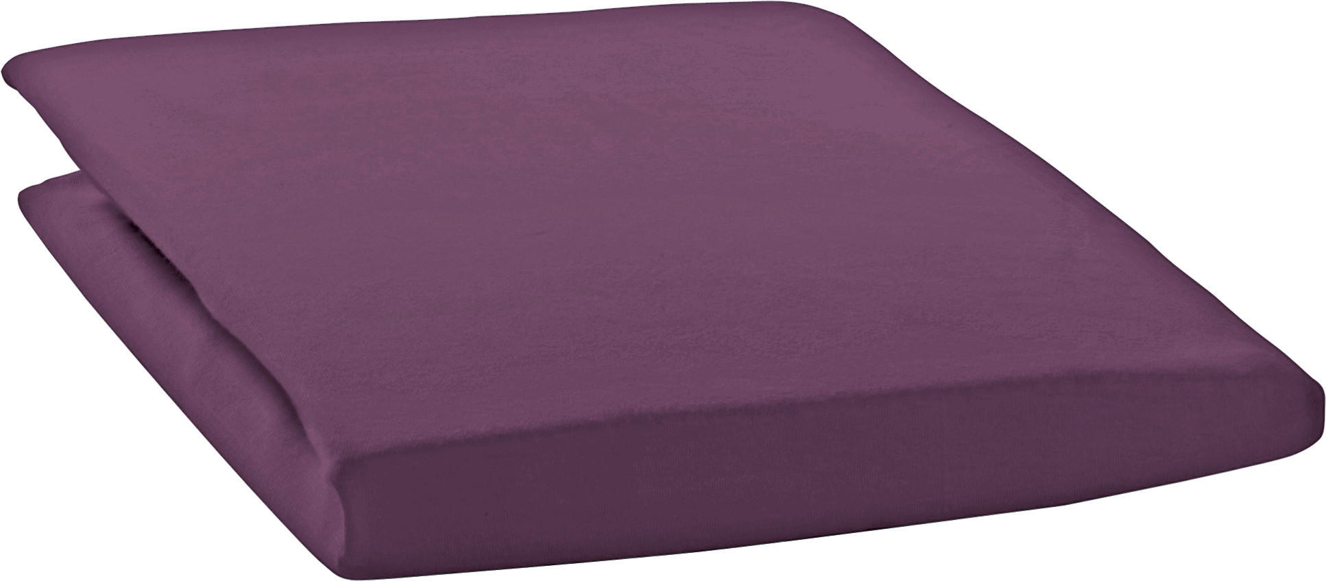 SPANNBETTTUCH Exquisit Single-Jersey  - Aubergine, Basics, Textil (150/200cm) - Estella