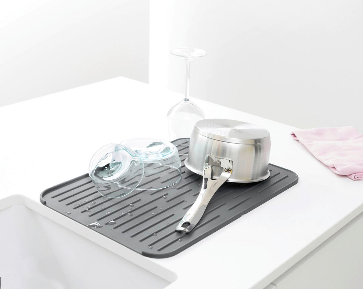 ODCEJALNIK POSODE  SINK SIDE       32,5/43,8/0,9 cm            - temno siva, Design, umetna masa (32,5/43,8/0,9cm) - Brabantia