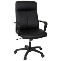 KONTORSSTOL  i läderimitation svart  - svart, Modern, textil/plast (63/116/66cm) - MID.YOU