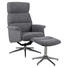 RELAXAČNÍ KŘESLO S TABURETEM, kov, textil, šedá - šedá/barvy chromu, Design, kov/textil (77/92-106/80-111cm) - Carryhome RELAXAČNÍ KŘESLO S TABURETEM, kov, textil, šedá - šedá/barvy chromu, Design, kov/textil (77/92-106/80-111cm) - Carryhome