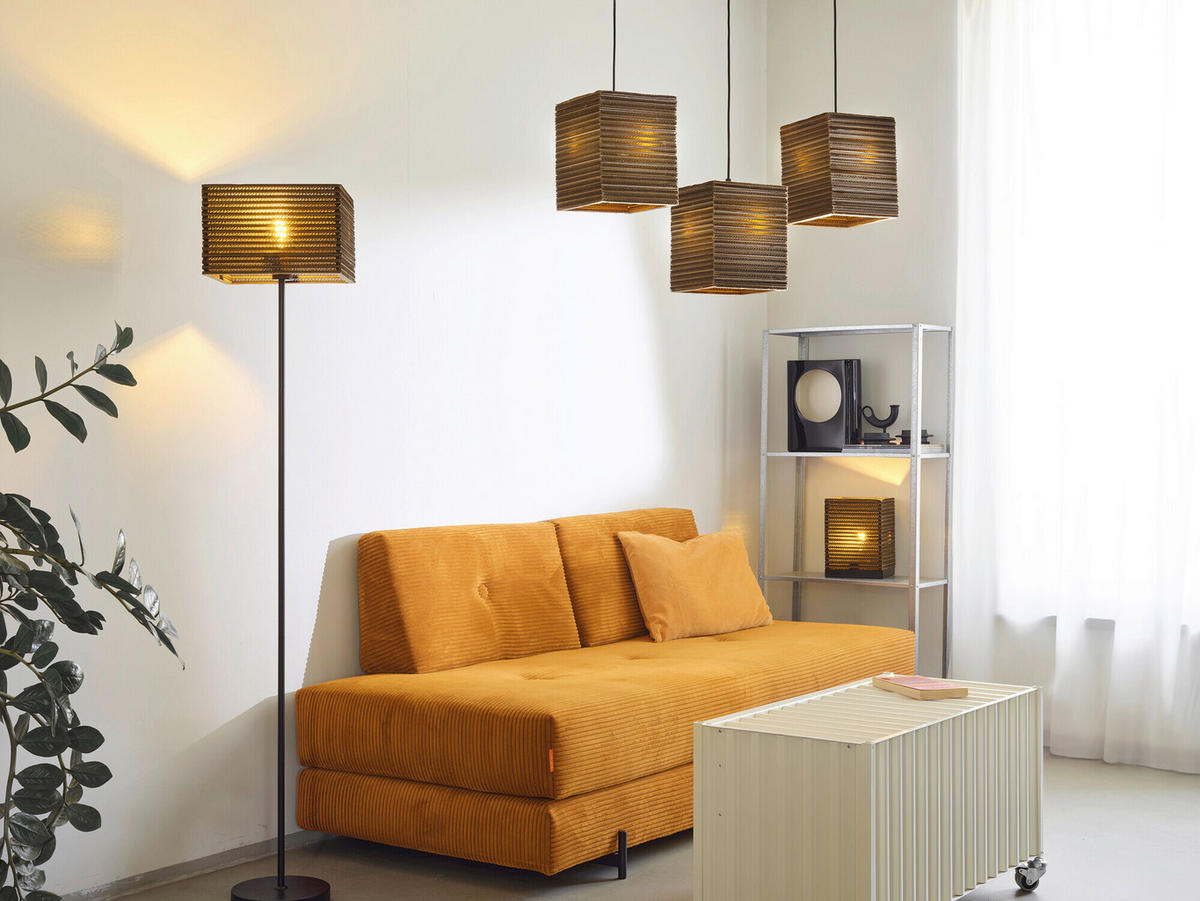 HÄNGELEUCHTE 83/20/130 cm  - Natur, Karton/Metall (83/20/130cm) - Osram