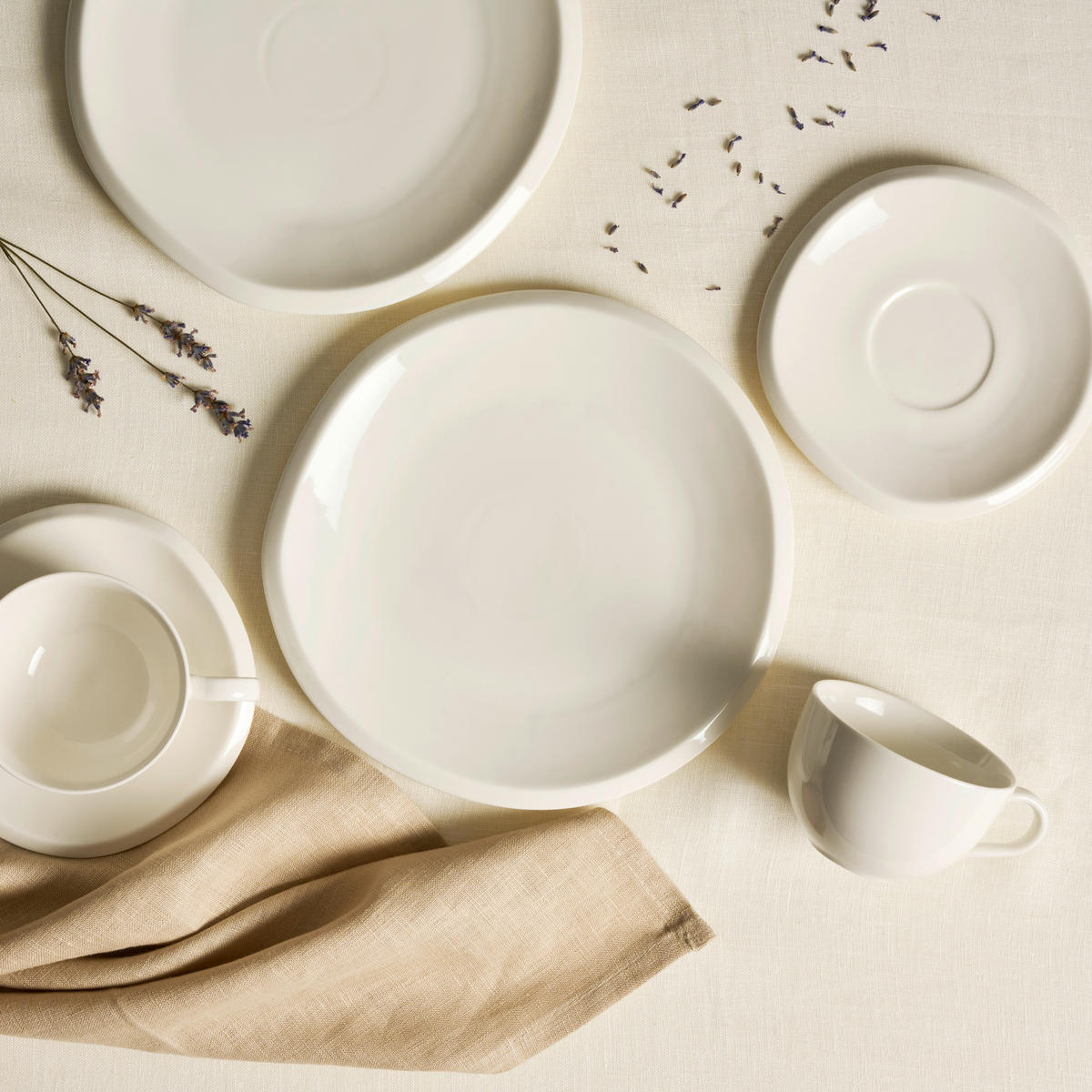 KÁVOVÁ SOUPRAVA porcelán keramika  - bílá, Trend, keramika - Dieter Knoll