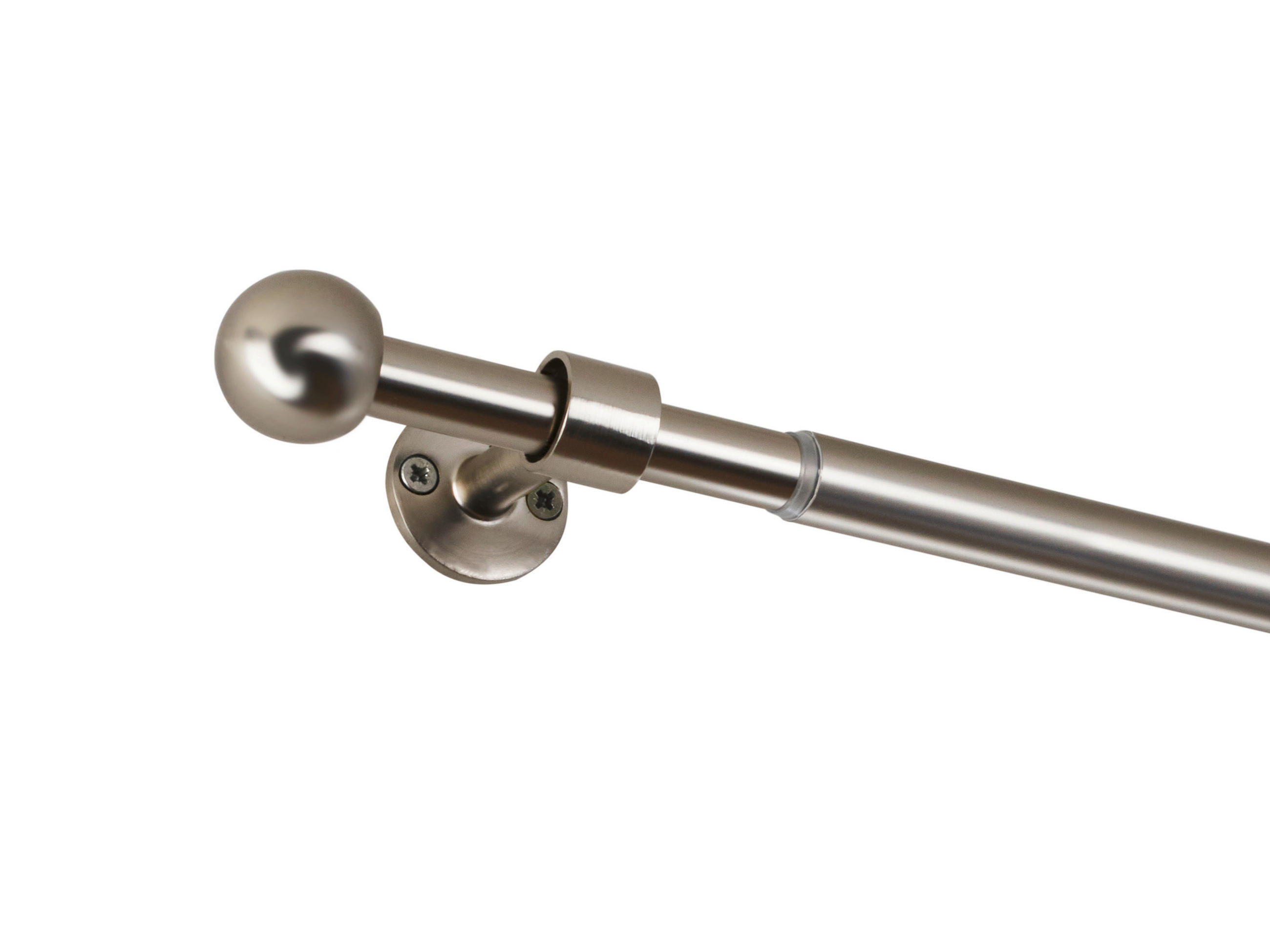 VORHANGSTANGENSET   - Grau Hochglanz, Basics, Metall (160/8/3.3cm)