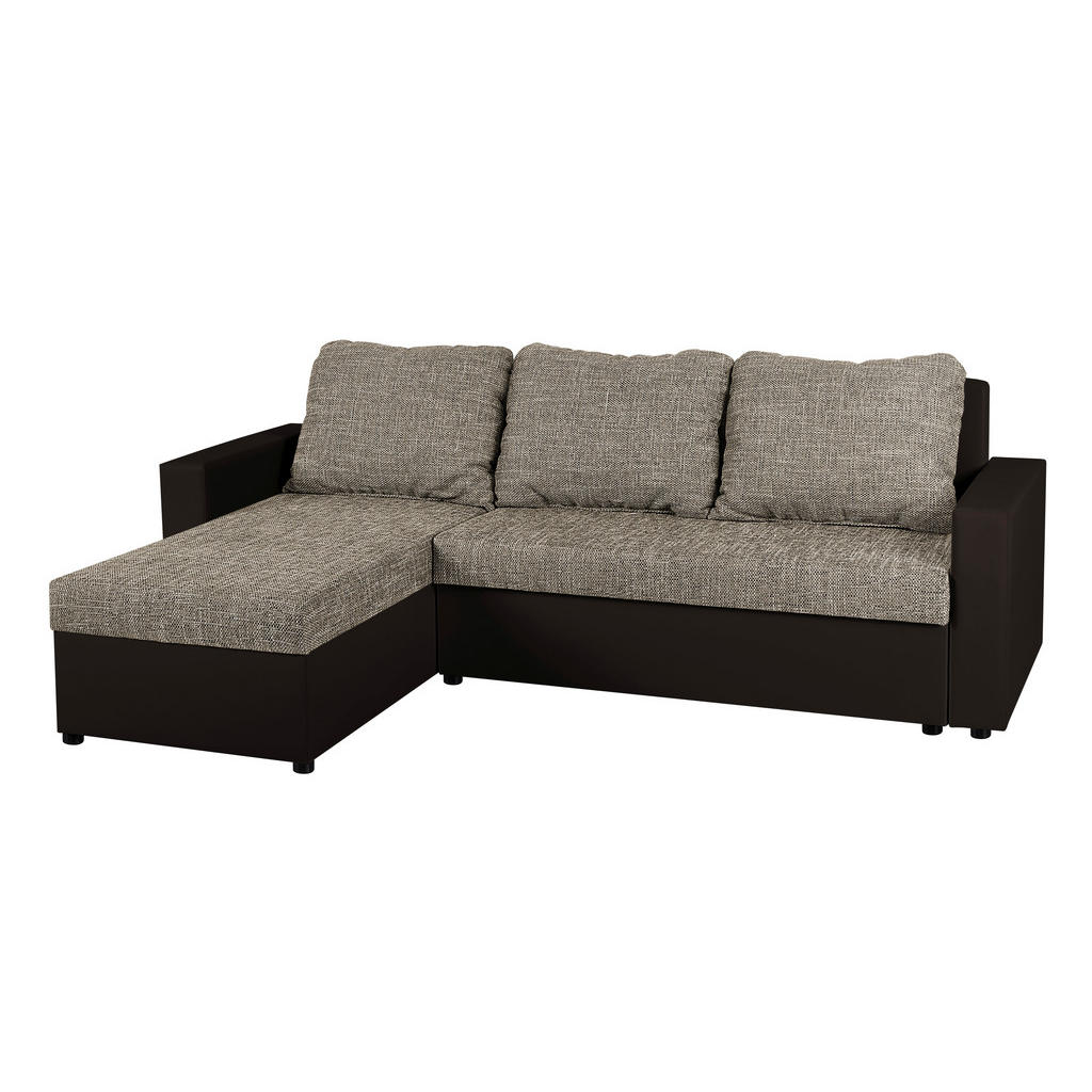 P & B ROHOVÁ SEDAČKA, textil, kompozitné drevo, cappuccino, mokka