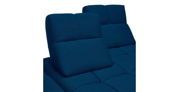 ECKSOFA in Struktur Blau 233/313 cm - Blau/Schwarz, Design, Kunststoff/Textil (233/313cm) - Emilio Belluti