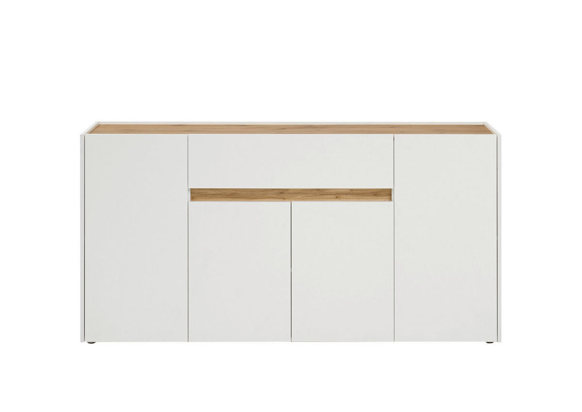 SIDEBOARD  170/86/40 cm 2 Schublade(n)  - Eiche Wotan/Schwarz, Design, Holzwerkstoff/Kunststoff (170/86/40cm) - Modante
