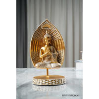 SZOBOR - aranyszínű/fehér, Basics, műanyag (11/9/20cm)