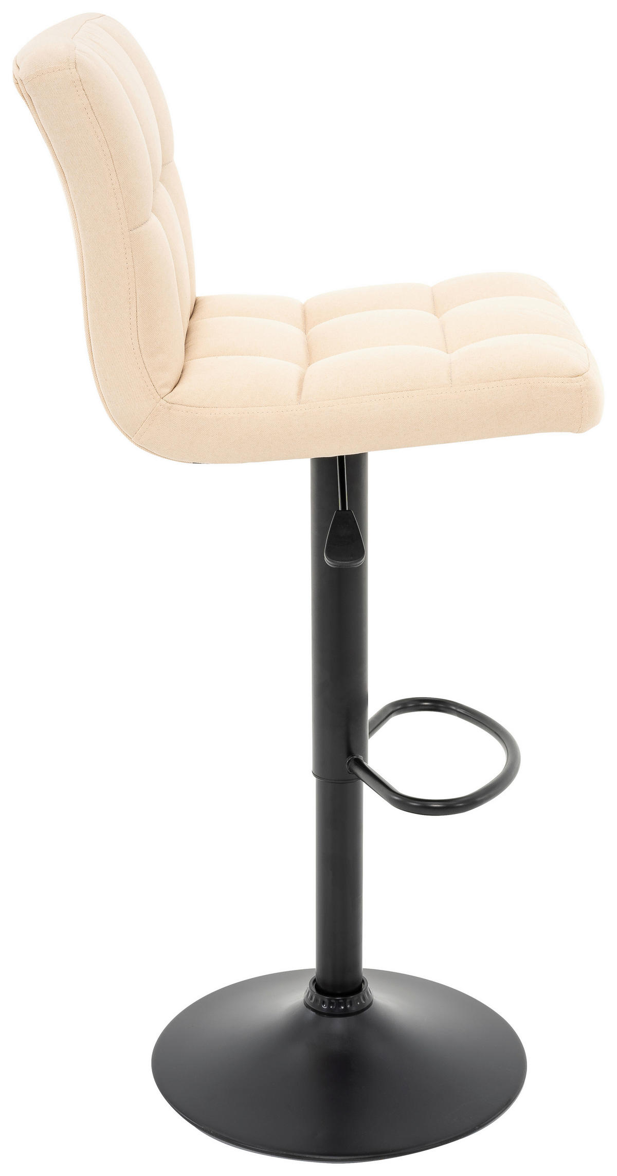 BARHOCKER in Metall, Textil Schwarz, Beige  - Beige/Schwarz, Basics, Textil/Metall (45/92/48cm) - Livetastic