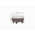 HOCKER Lederlook, Flachgewebe, Mikrofaser Braun, Beige - Dunkelbraun/Beige, ROMANTIK / LANDHAUS, Holz/Textil (74/50/74cm) - Landscape