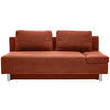 SCHLAFSOFA in Flachgewebe Kupferfarben  - Chromfarben/Kupferfarben, Design, Holz/Textil (205/77-93/99cm) - Novel