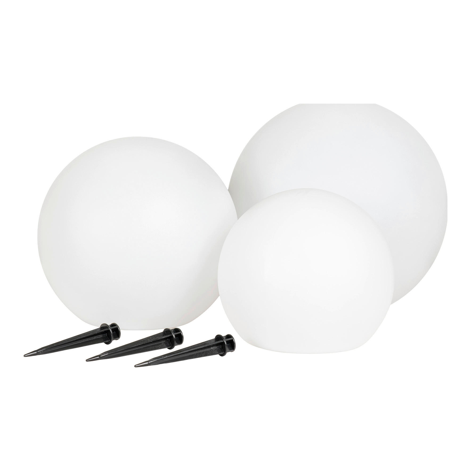 SOLARLEUCHTENSET 30 cm 3-teilig  - Schwarz/Weiß, Basics, Kunststoff (30cm)