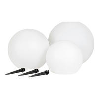 SOLARLEUCHTENSET 30 cm 3-teilig  - Schwarz/Weiß, Basics, Kunststoff (30cm)