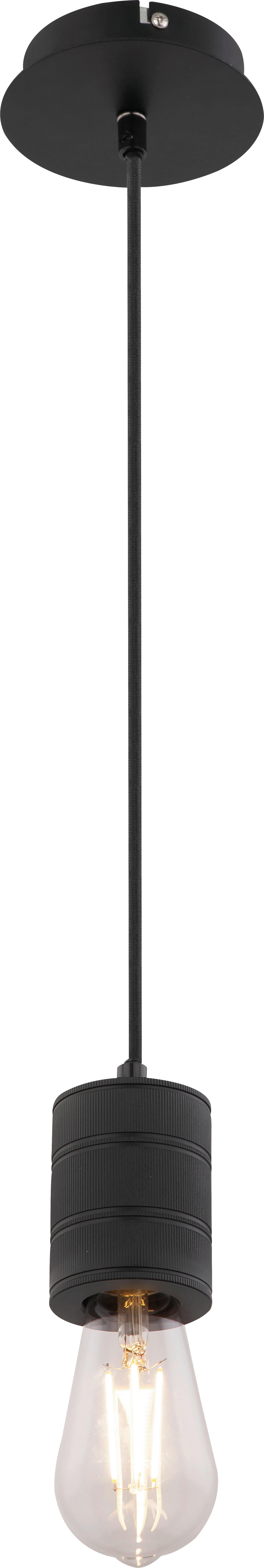 Marama ZÁVĚSNÉ SVÍTIDLO, E27/60 W, 12/160 cm - černá