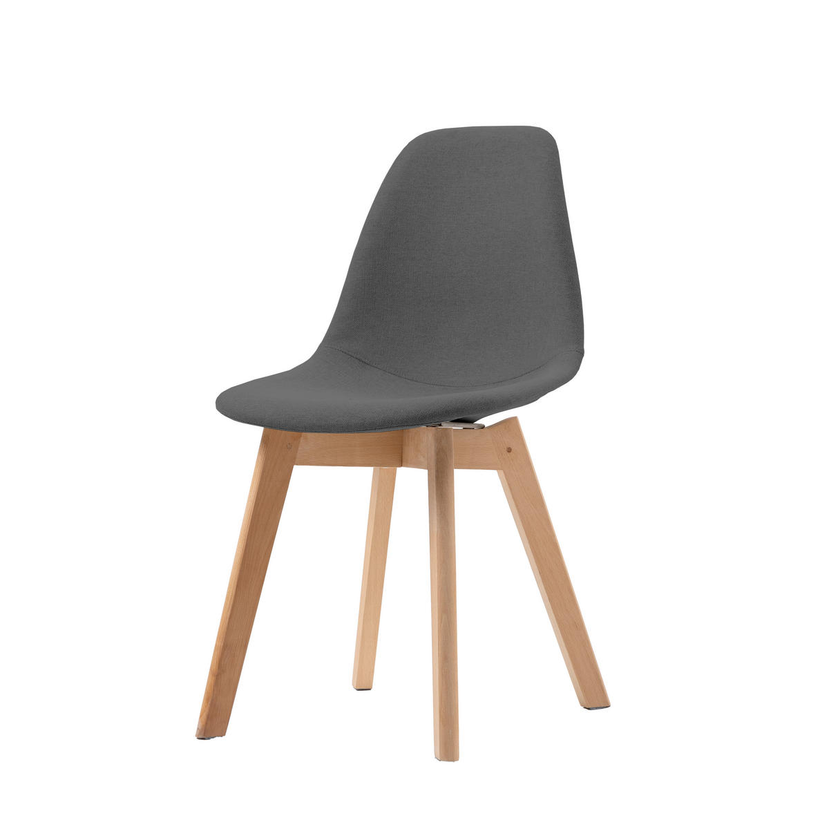 STUHL-SET 4 Stück stapelbar, UV-beständig   - Dunkelgrau, MODERN, Holz/Metall (47/83/53cm) - MID.YOU