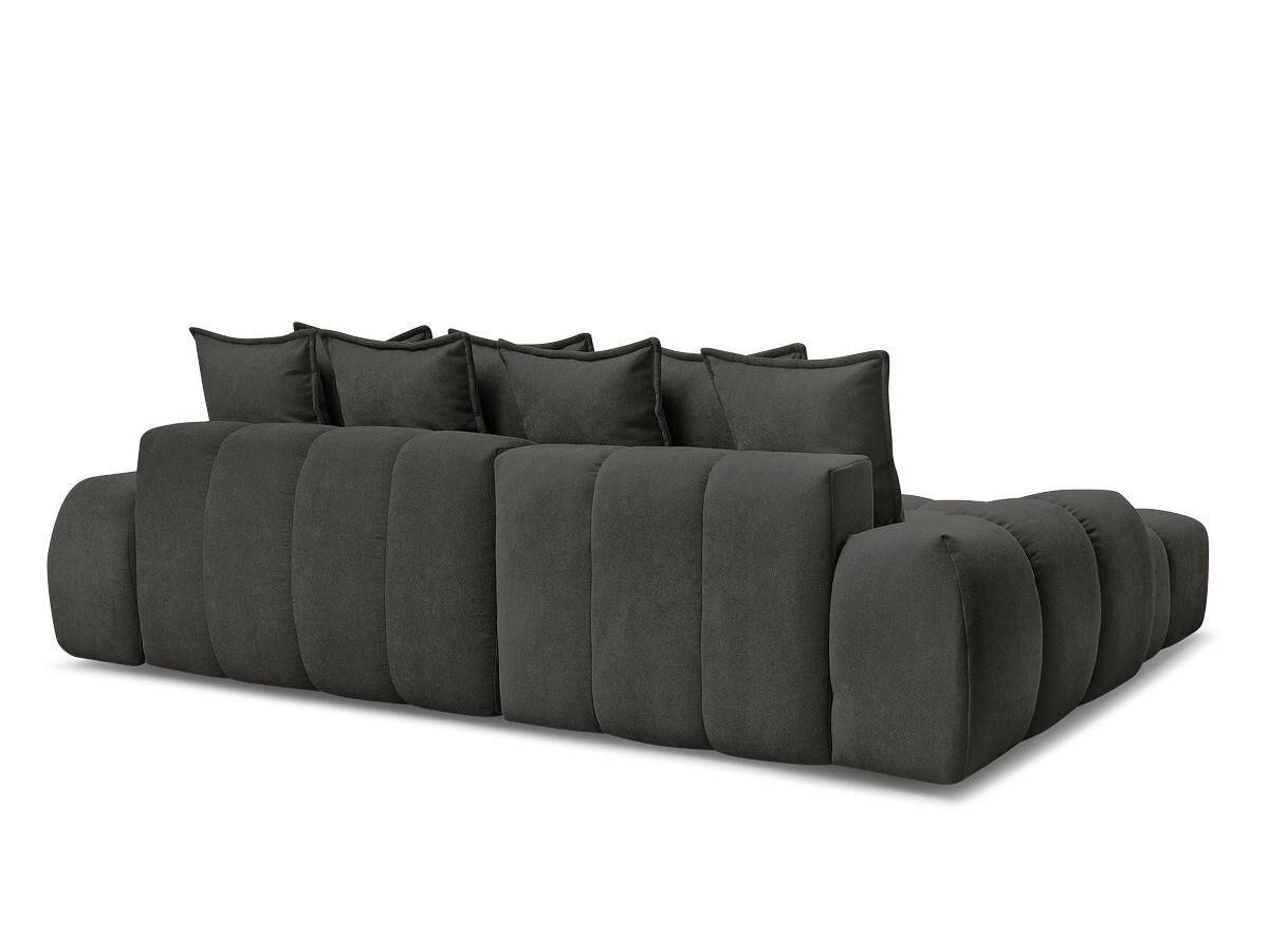 ECKSCHLAFSOFA EVEREST  mit Rücken echt, Armteil links, Armteil rechts Struktur Schwarz  - Schwarz, MODERN, Kunststoff/Textil (318/180cm) - Livetastic