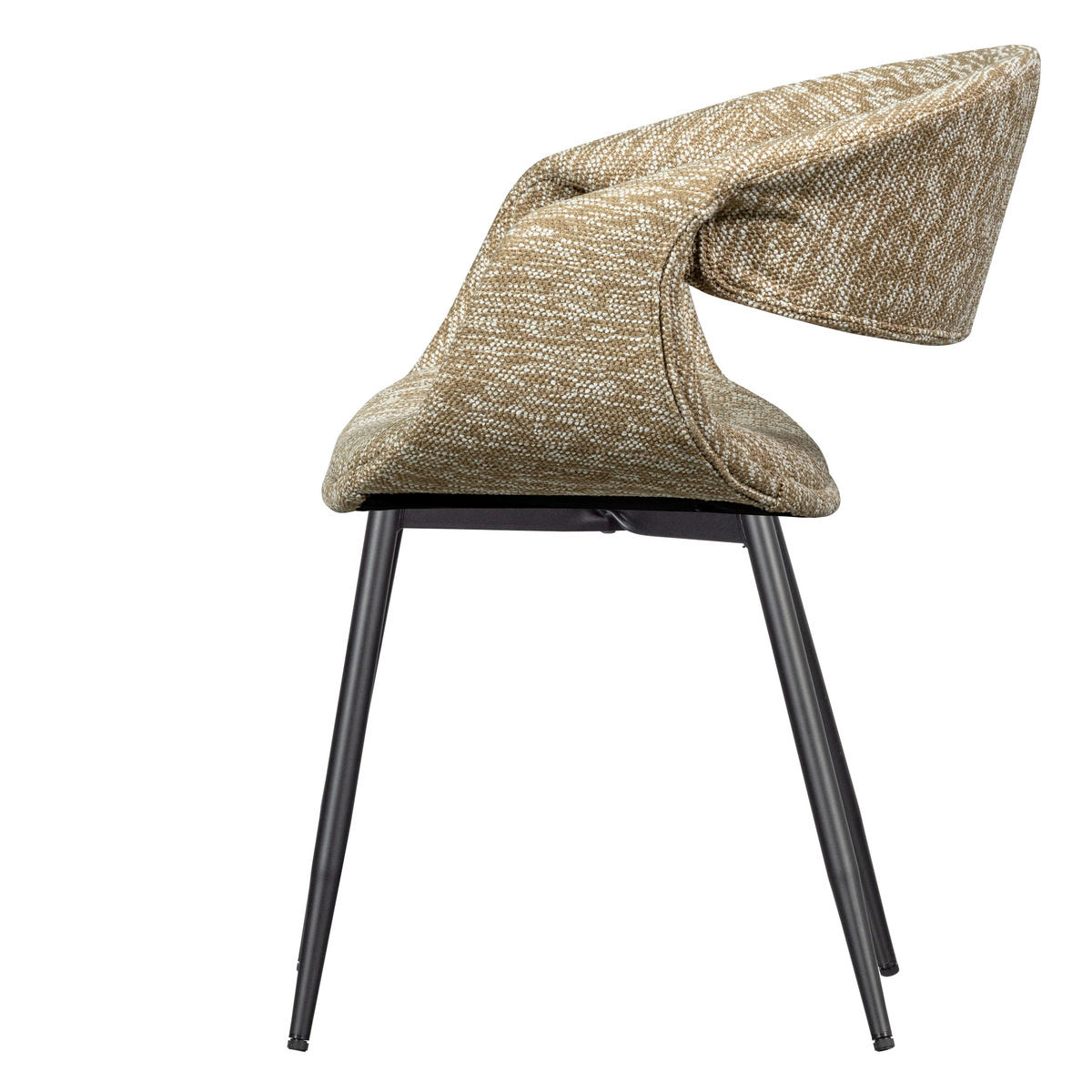 ARMLEHNSTUHL-SET 2 Stück  in Eisen Webstoff  - Sandfarben/Schwarz, MODERN, Textil/Metall (57/78/57cm) - Livetastic