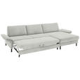 ECKSOFA  in Chenille, Flachgewebe Beige  316/175 cm  - Beige/Schwarz, Design, Textil/Metall (316/175cm) - Dieter Knoll