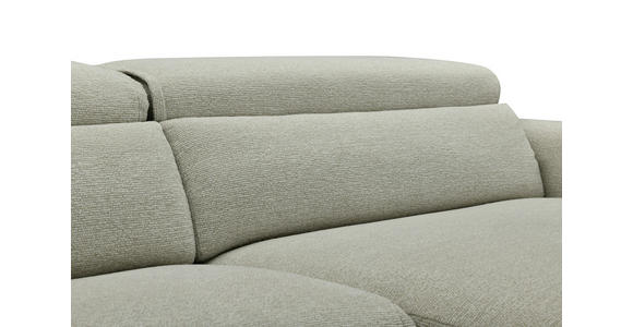 ECKSOFA Beige Mikrofaser Rücken echt, Relaxfunktion, Kopfteilverstellung  - Beige/Schwarz, Design, Holz/Textil (256/172cm) - Carryhome