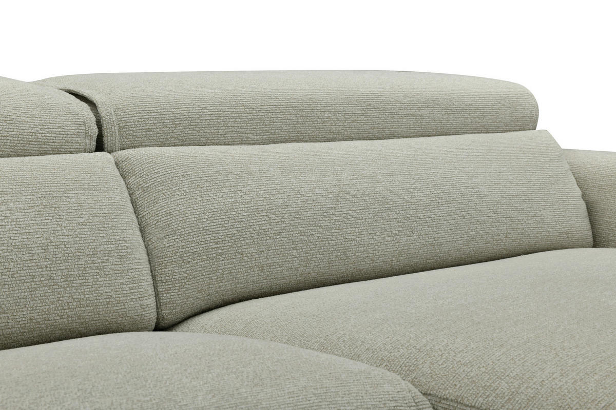 ECKSOFA Beige Mikrofaser  - Beige/Schwarz, Design, Holz/Textil (256/172cm) - Carryhome