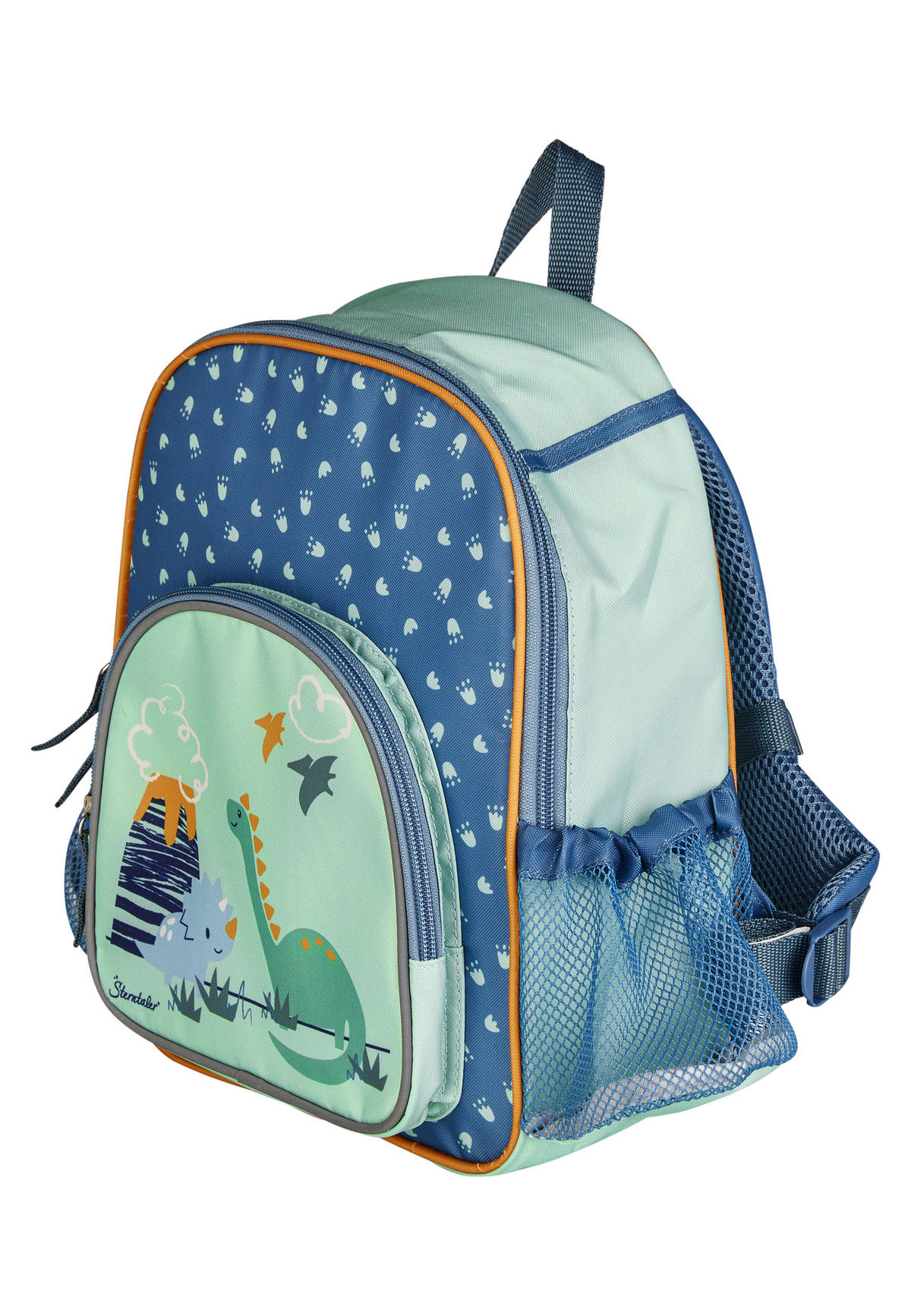 KINDERRUCKSACK Rexi  - Blau/Hellgrün, Basics, Textil (30/24/10cm) - Sterntaler