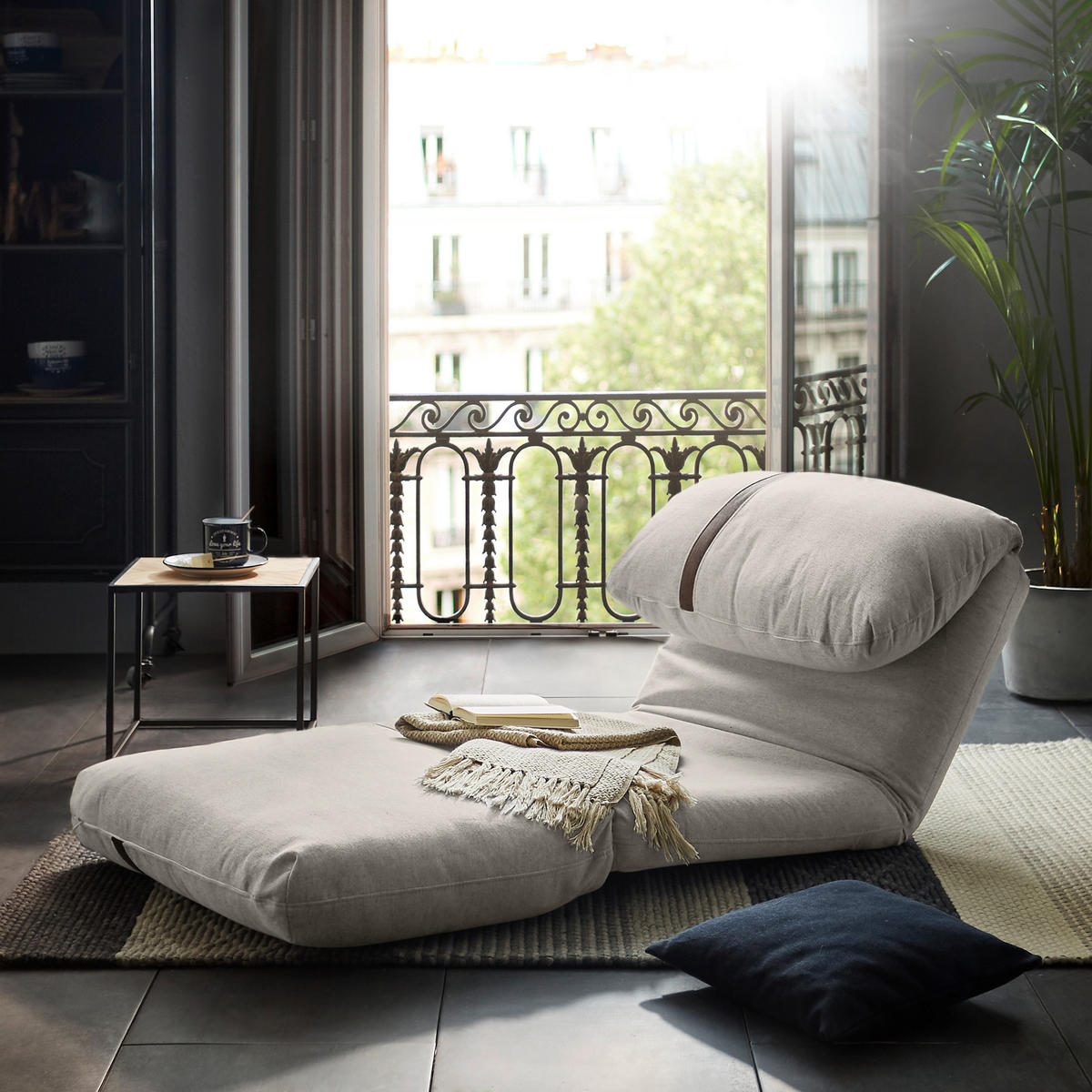 SCHLAFSESSEL  in Webstoff Dunkelbraun, Beige  - Dunkelbraun/Beige, Design, Textil (78/58/82cm) - Livetastic