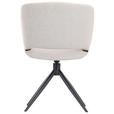 STUHL  in Eisen Mikrofaser Holz, Metall, Textil  - Beige/Schwarz, MODERN, Holz/Textil (56,5/79,5/64cm) - Hom`in